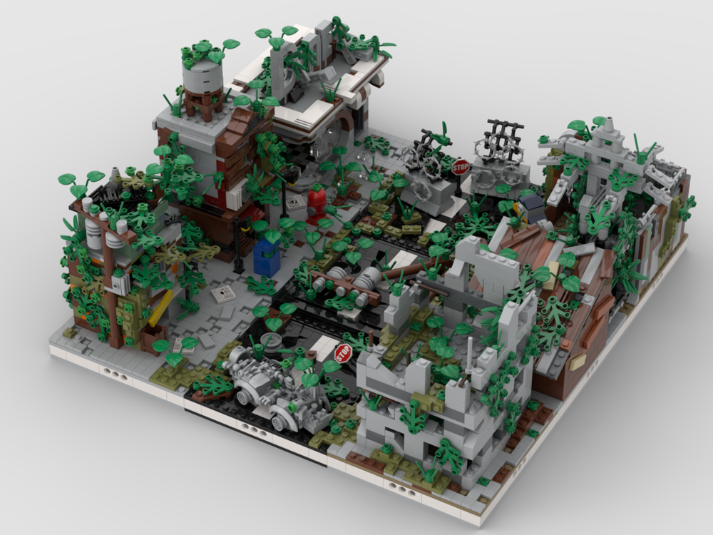 Lego Ruined City | build from 9 different mocs
