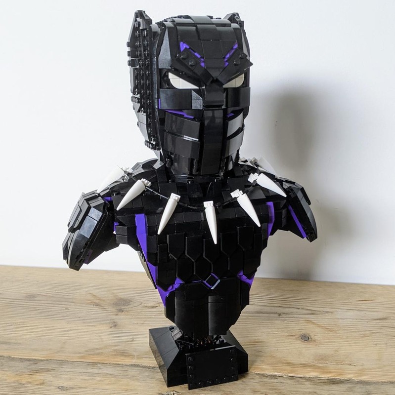 Lego Black Panther Complete Bust Moc (Helmet & Chest)