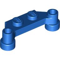 Lego Plate Special 1 x 4 Offset with Bar Holes / Blue