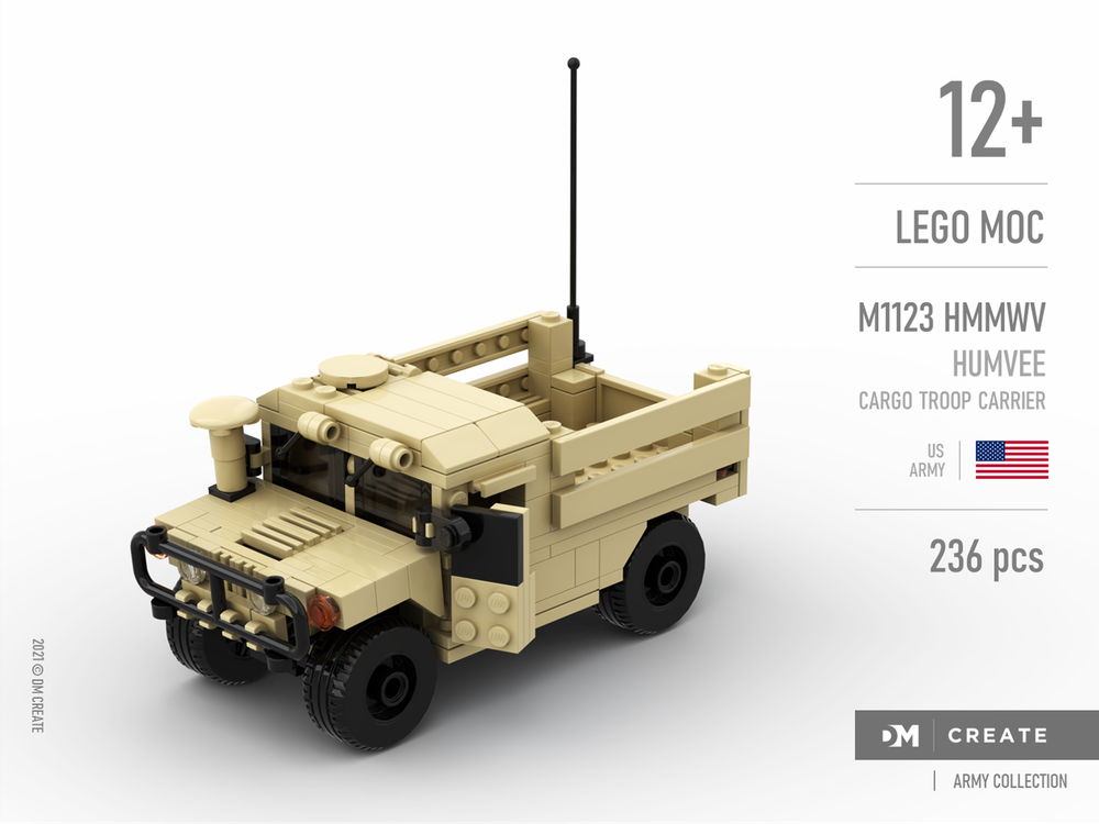 Lego Army collection - M1123 HMMWV Humvee - cargo troop carrier