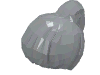 Lego Hair Ponytail / Light Bluish Gray