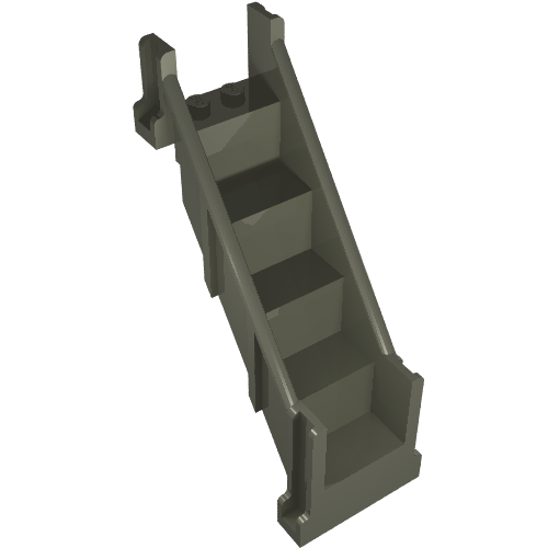 Lego Stairs 4 x 7 x 9 1/3 Straight Enclosed / Dark Gray