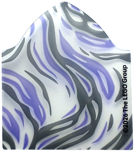 Lego Energy / Smoke, Dark Bluish Gray and Medium Lavender Swirls and Waves Print (The Veil)