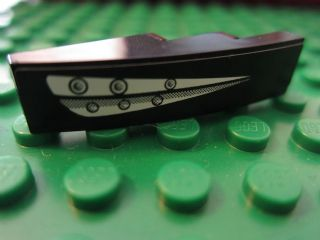 Lego Slope, Curved 4 x 1 with Headlights Pattern Right Side (Sticker) - Sets 8159 / 8160 / Black