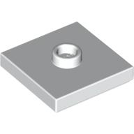 Lego Plate Special 2 x 2 with Groove and Center Stud (Jumper) / White