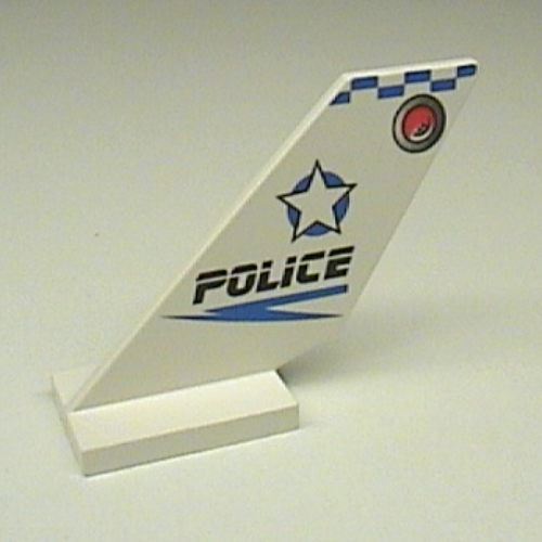 Lego Tail Shuttle with Police Blue Checkered Print