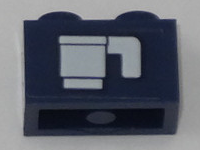 Lego Brick 1 x 2 with White Cup Pattern (Sticker) - Set 60197
