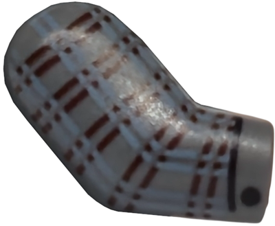 Lego Arm, Right with Flannel Pattern / Dark Bluish Gray