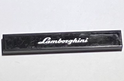 Lego Tile 1 x 6 with White ‘Lamborghini’ Pattern (Sticker) - Set 8214