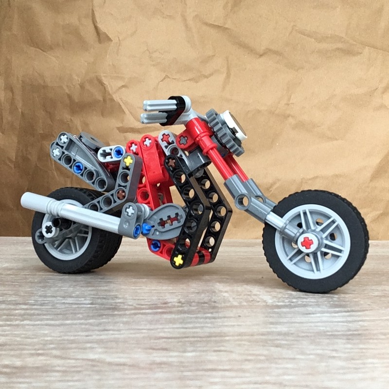 Lego Street bike with working suspension