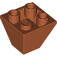 Lego Brick Sloped Inverted 45° 2 x 2 Double Convex / Dark Orange