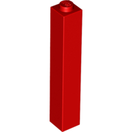 Lego Brick 1 x 1 x 5 with Solid Stud / Red