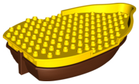Lego Duplo Boat Hull Unitary 10 x 18 with Yellow Top (13537 / 13536)