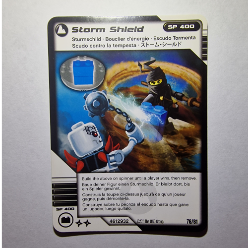 Lego Trading Card, Ninjago Deck #1: 76 - Storm Shield - International Version