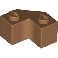 Lego Brick Wedged 2 x 2 Facet / Medium Nougat