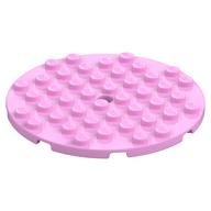 Lego Plate Round 8 x 8 / Bright Pink