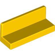 Lego Panel 1 x 3 x 1 / Yellow