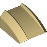 Lego Brick Curved 2 x 2 with Lip, No Studs / Tan