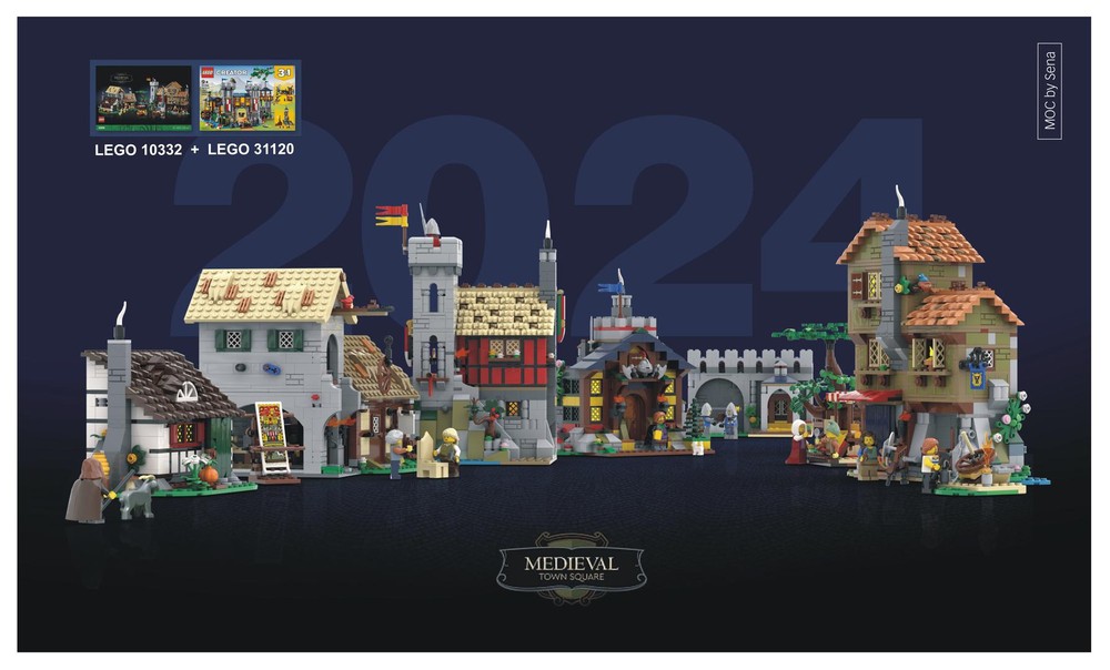Lego Medieval Town Square