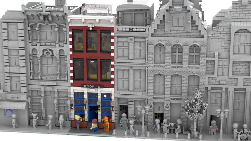 LEGO® Modular Building MOC Canal House Books Store