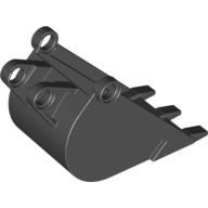 Lego Technic Digger Bucket 4 x 4 x 9 with 3 teeth / Black