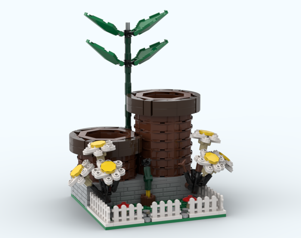 Lego Desk Organiser - Flowers