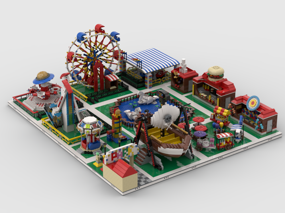 Lego Modular Amusement Park Build from 13 models