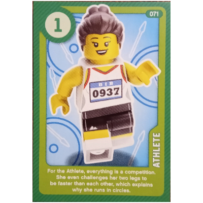 Lego Trading Card, Create the World Living Amazingly - Athlete