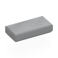 Lego Tile 1 x 2 with Groove / Metallic Silver