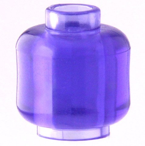 Lego Minifigure, Head (Plain) / Trans-Purple