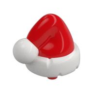 Lego Headwear Accessory Santa Hat with Small Pin, White Band, Top Print
