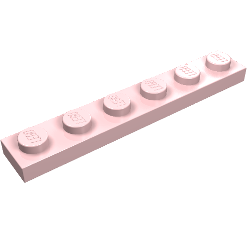 Lego Plate 1 x 6 / Light Pink