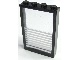 Lego Window 1 x 4 x 5 with Fixed Glass and 9 White Stripes Pattern (Sticker) - Sets 6369 / 6386 / Black