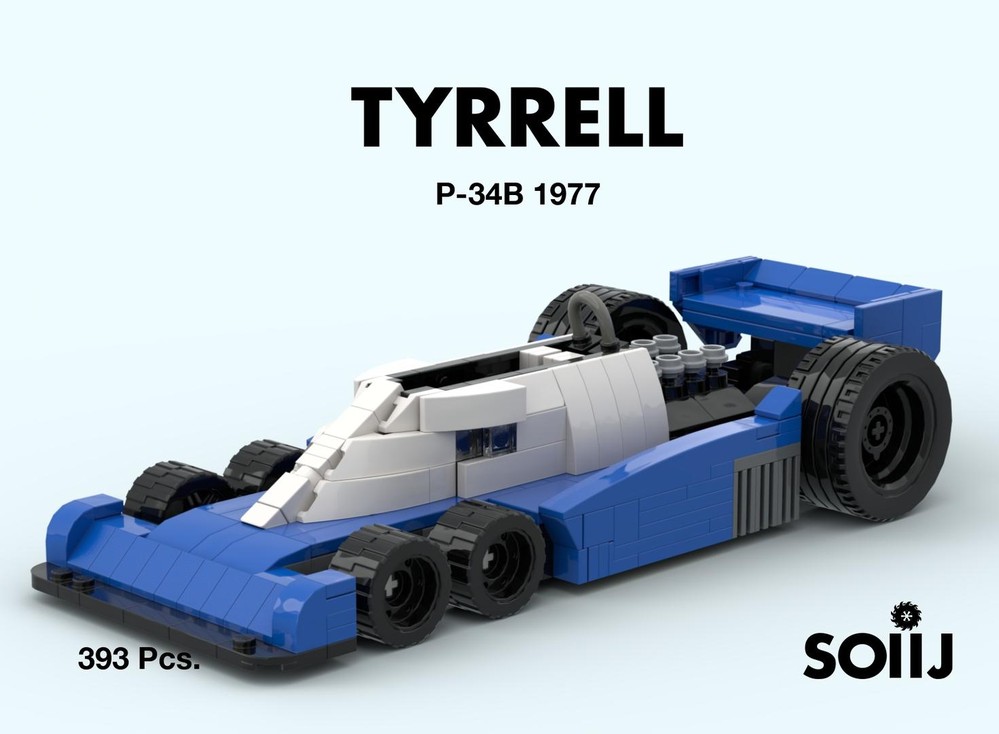 Lego Tyrrell P-34B 1977 Formula 1 season (Ronnie Peterson, Patrick Depailler) 1:18 model