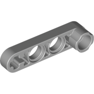 Lego Technic Beam 1 x 4 Thin with Stud Connector / Light Bluish Gray