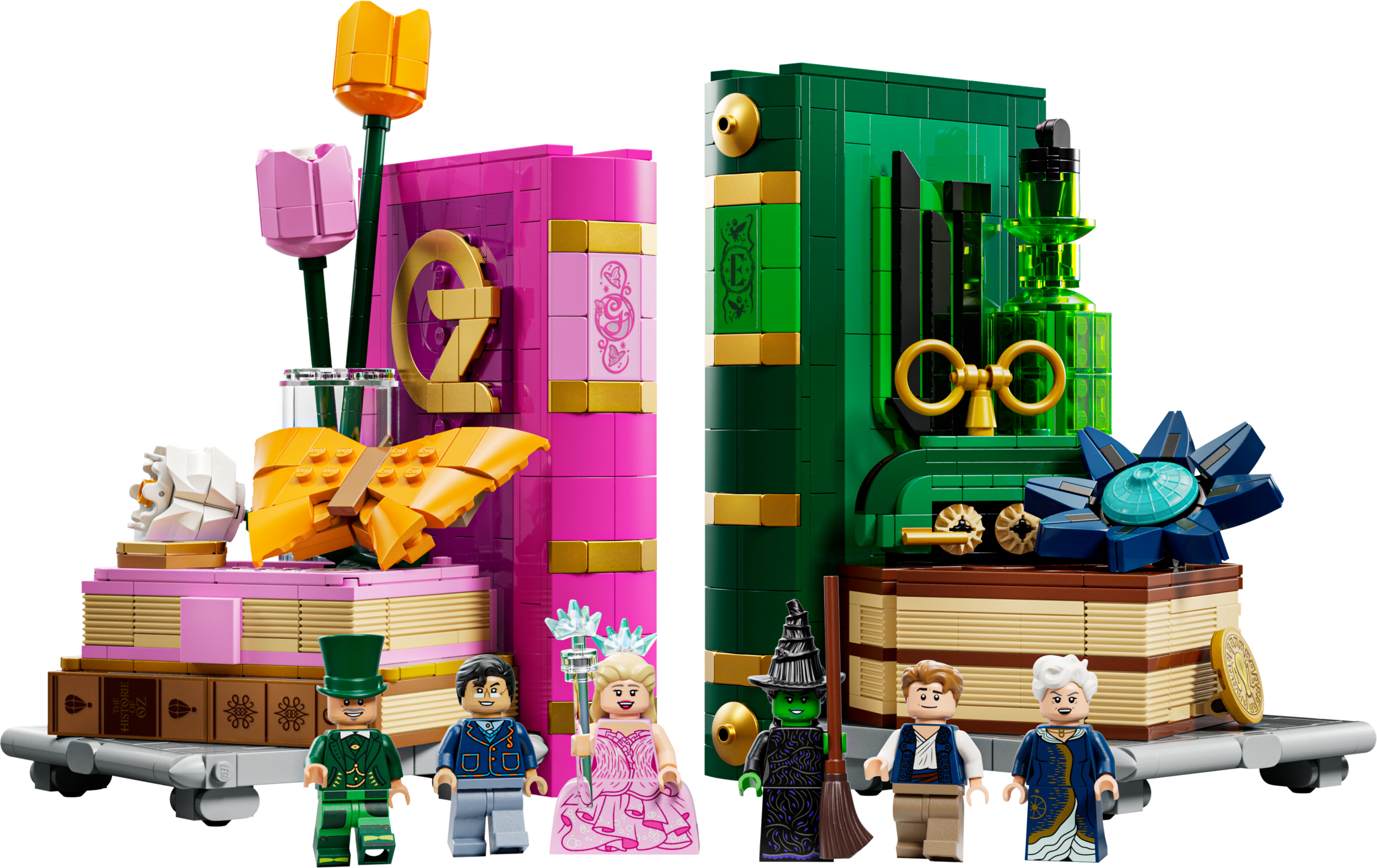 Lego Glinda & Elphaba Bookends