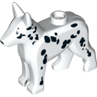 Lego Animal, Dog, Alsatian / German Shepherd (Police Dog) with Dalmatian Print / White