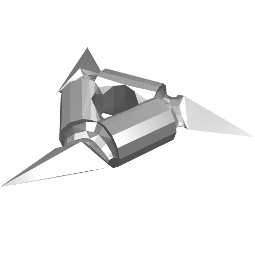 Lego Weapon Throwing Star / Shuriken with Smooth Grips / Flat Silver