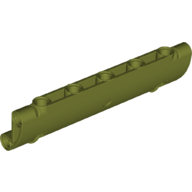 Lego Technic Panel Curved 11 x 3 with 2 Pin Holes through Panel Surface / Olive Green