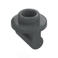 Lego Plate Round 1 x 1 with Hollow Stud and Bar on Underside - Long Space / Dark Bluish Gray
