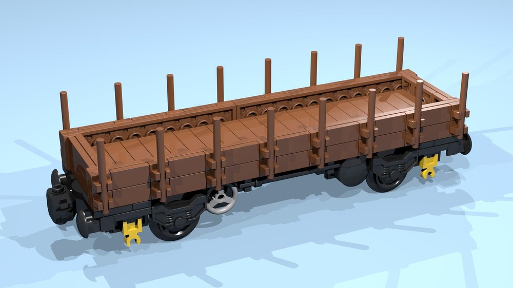 Lego 4-Wheel Stake Wagon (SNOT, brown)