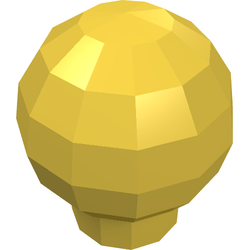 Lego Decoration Ball / Orb / Sphere [Scala Finial] / Yellow