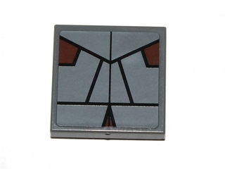 Lego Tile 2 x 2 with SW Sith Pattern (Sticker) - Set 7957