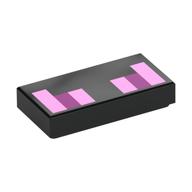 Lego Tile 1 x 2 with Purple, Bright Pink Squares (Minecraft)