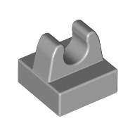 Lego Tile Special 1 x 1 with Clip with Rounded Tips / Light Bluish Gray