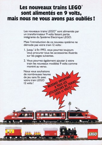 Lego 1992 Medium Train French