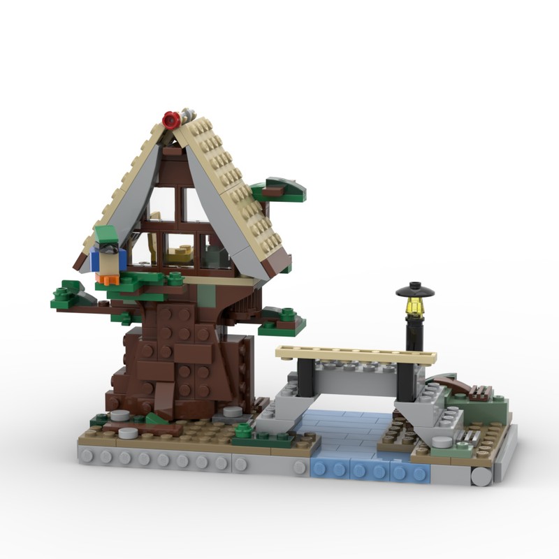 Lego 31093 Treehouse at the river bridge