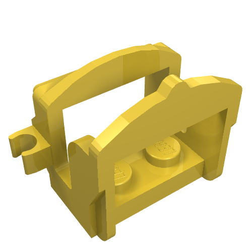 Lego Animal / Creature Accessory, Saddle [One Clip] / Yellow