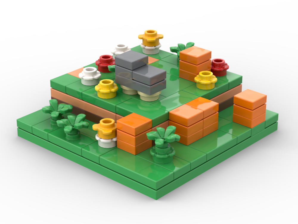 Lego Village Plot - Pumpkin Patch