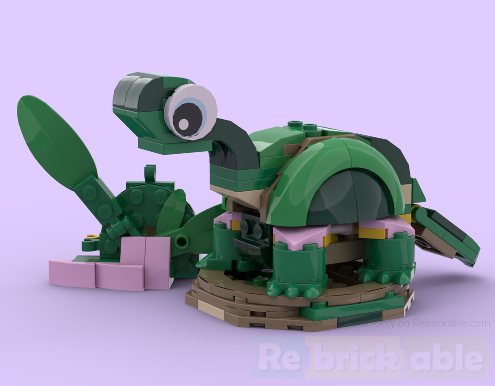Lego 31377 Baby Dinosaur with Base & Foliage